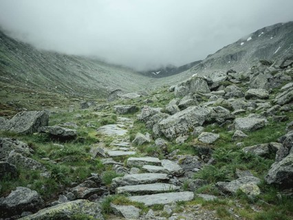 Historical sower's path along which Holocaust survivors travelled from Austria to Italy in 1947 in