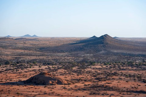 Hills, Pontok Mountains, Desert, Dry landscape at Spitzkoppe, Great Spitzkuppe Nature Reserve,