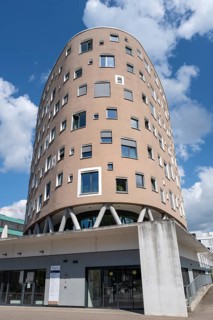 GZT Gästehaus der Universitätsklinik Tübingen, moderne Architektur, Baden-Württemberg, Deutschland