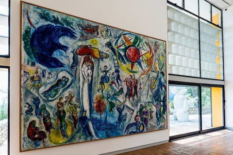 Museum, Fondation Maeght, artist Marc Chagall, St. Paul de Vence, Provence Alpes Côte d'Azur, South