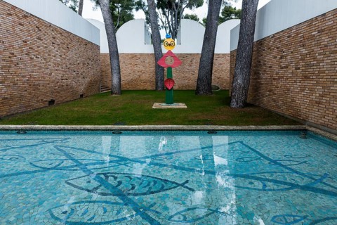 Museum, Fondation Maeght, artist Georges Braque, St. Paul de Vence, Provence Alpes Côte d'Azur,