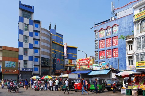 Street market in Colombo city center, Sri Lanka