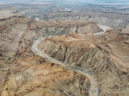 The Fish River Canyon with a length of 160 km is the second largest canyon in the world and the