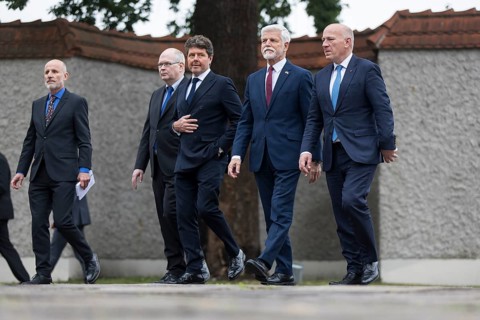 Petr Pavel (President of the Czech Republic) and Kai Wegner (Governing Mayor of Berlin) during a