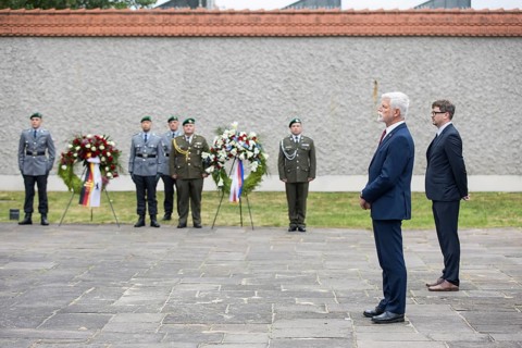 Petr Pavel (President of the Czech Republic) and Tomáš Filip (great-grandson of the Czechoslovak