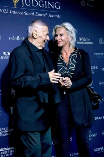 Heinz Hönig and his woman Annika Kärsten-Hoenig at the Cocktail Prolongé for the Semi-Final Round