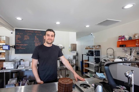 Midland, Michigan - Mohamed Miakiiev, one of the four Ukrainian refugees who own the popular Chef