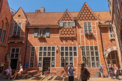 St Peter's House, Böttcherstrasse 3-5, cultural monument in the old town, eaves house with gables,