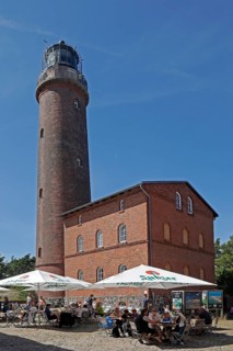 Lighthouse, café, Darßer Ort, Born a. Darß, National Park Vorpommersche Boddenlandschaft,