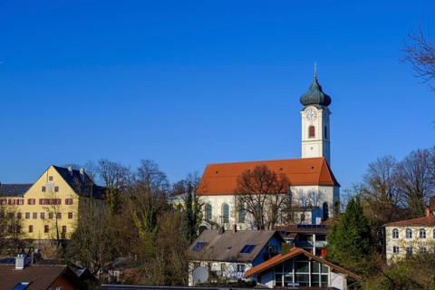 Maria Himmelfahrt parish church, Bad Aibling, Upper Bavaria, Bavaria, Germany