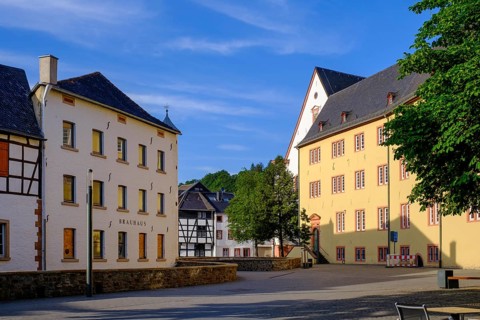 Am Markt, Bad Münstereifel, Eifel, Euskirchen district, North Rhine-Westphalia, Germany