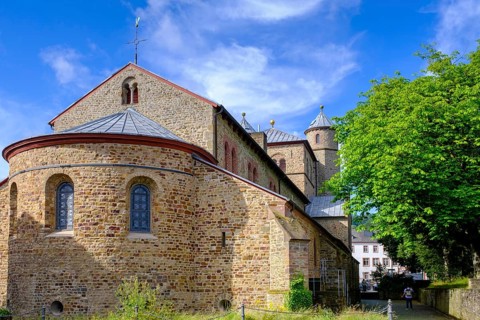 Collegiate church, St. Chrysanthus and Daria, Bad Münstereifel, Eifel, Euskirchen district, North