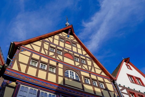 Half-timbered houses, Bad Münstereifel, Eifel, Euskirchen district, North Rhine-Westphalia, Germany