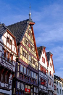 Half-timbered houses, Bad Münstereifel, Eifel, Euskirchen district, North Rhine-Westphalia, Germany