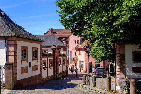 Stiftsgasse, Aschaffenburg am Main, Lower Franconia, Franconia, Germany