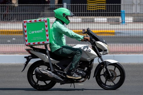 Careem Plus Motorbike Courier Essen, Abu Dhabi, United Arab Emirates