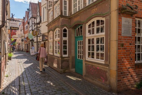 Renovated Schnoor neighbourhood with small shops, galleries, restaurants, cafés and residential