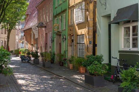 Renovated Schnoor neighbourhood with small shops, galleries, restaurants, cafés and residential