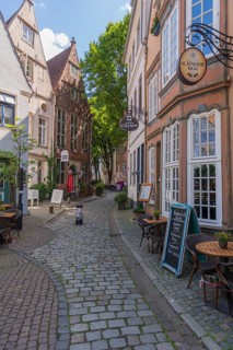 Renovated Schnoor neighbourhood with small shops, galleries, restaurants, cafés and residential