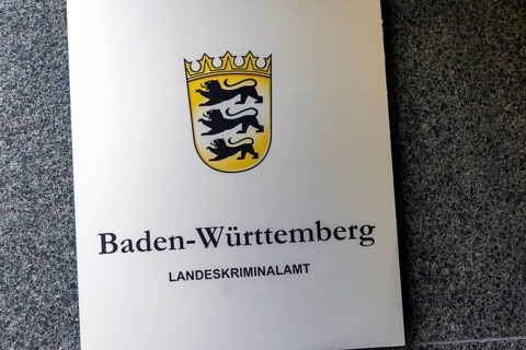 Baden-Württemberg State Office of Criminal Investigation, shield and coat of arms. Stuttgart,