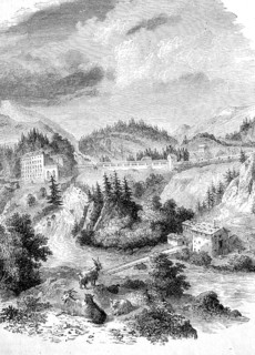 Wildbad Gastein in 1880, today Bad Gastein, Salzburger Land, Austria, digitally enhanced