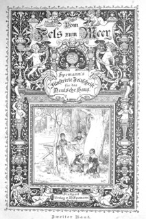 Title page of the newspaper Vom Fels zum Meer, Spemann's illustrated magazine for the German home,