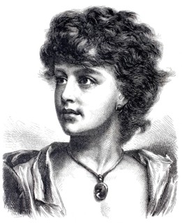Portrait, Girl from Naples, Neapolitan, 1869, Italy, Historical, digitally enhanced reproduction of