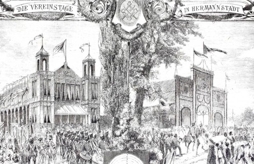 Club days in Sibiu around 1872, Transylvania, today Sibiu, Romania, Historical, digitally enhanced