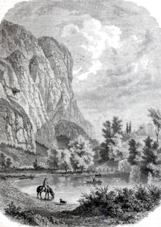 The Martinswand near Zirl in Tyrol in 1888, Alps, Innsbrucker Land, Austria, digitally enhanced