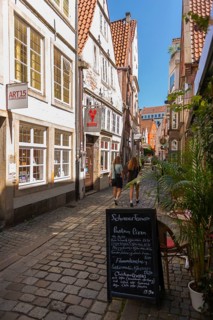 Renovated Schnoor neighbourhood with small shops, galleries, restaurants, cafés and residential