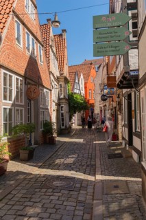 Renovated Schnoor district with small shops, galleries, restaurants, cafés and residential