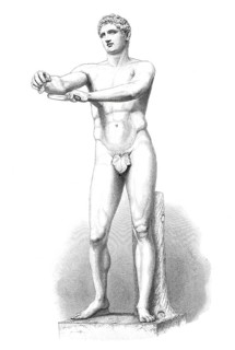 Apoxyomenos, the statue of an athlete wiping dust and sweat from his skin with the help of a