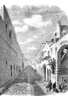 The Knights' Street in Rhodes, around 1870, Greece, digitally enhanced reproduction from a 19th
