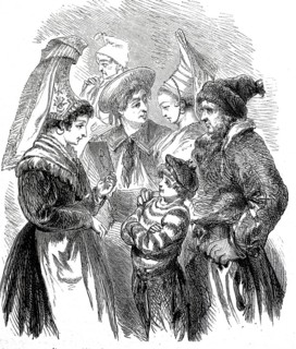 Normans, Norman costumes from the area around Trouville on the northern French coast, 1870, France,