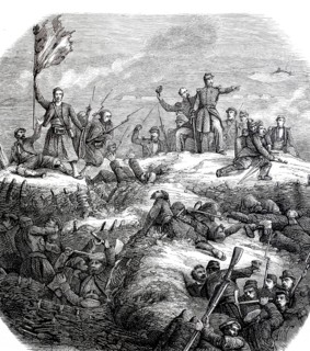 Storming of the fortifications on Malakov Hill by General Mac-Mahon and his Zouaves, 8 September