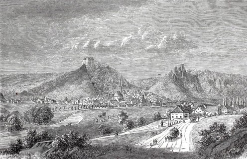 Riedenburg in the AltmÃ¼hl Valley around 1870, Kelheim district, Lower Bavaria, Bavaria, Germany,