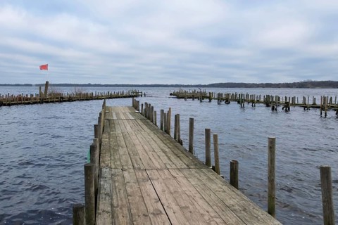 Zwischenahner Meer in winter, Bad Zwischenahn, Ammerland, Lower Saxony, Germany
