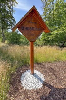 Wooden memorial plaque Wooden memorial with inscription Memorial Bernd Rosemeyer 1938,