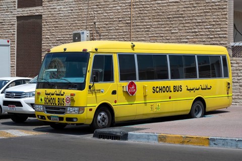 School bus, Abu Dhabi, United Arab Emirates