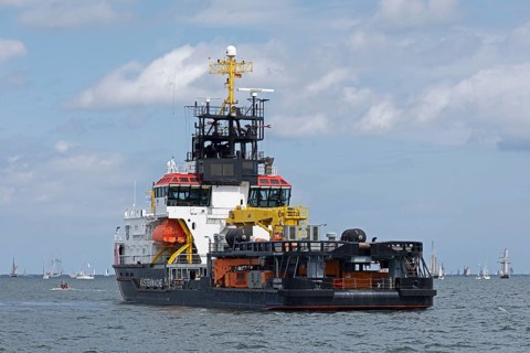 Coastguard ship Arkona, Kiel Week, Kiel Fjord, Kiel, Schleswig-Holstein, Germany