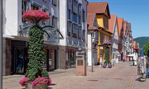 KlosterstraÃŸe in the historic old town of Rinteln. Lower Saxony, Germany