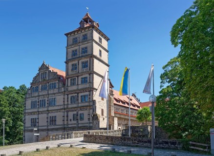Brake Castle, a moated castle from the Weser Renaissance. It is the seat of the Lippe Regional