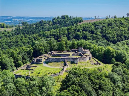 The Falkenburg ruins in the Teutoburg Forest are a castle ruin near the village of Berlebeck in the