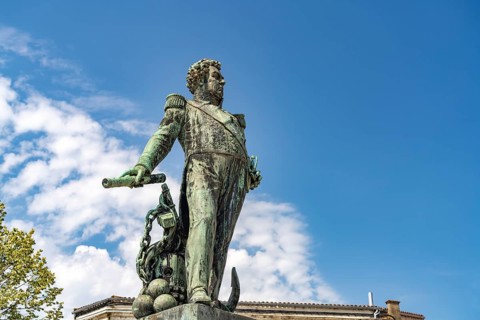 Statue of Admiral Duperré in La Rochelle, France