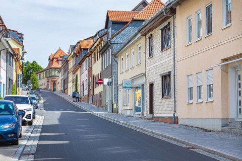 PoststraÃŸe in Ilmenau, Thuringia, Germany