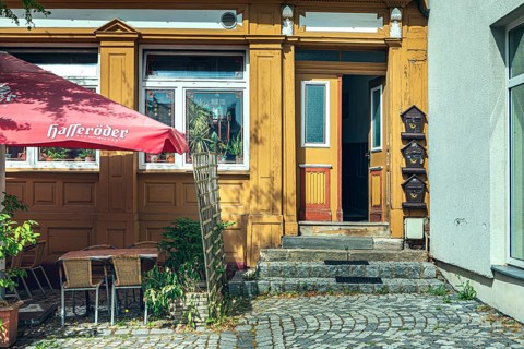 Asian restaurant in the Marktstrasse in Ilmenau, Thuringia, Germany