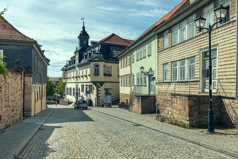 Obertorstrasse in Ilmenau, Thuringia, Germany