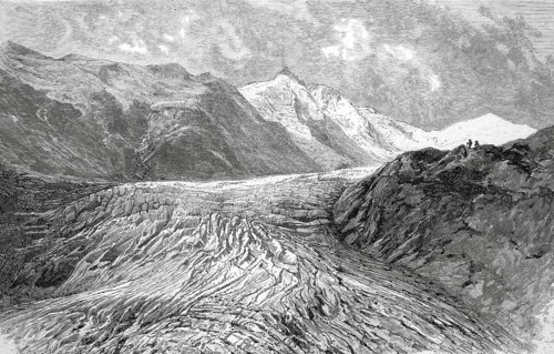 Pasterze, the largest glacier in Austria and the longest in the Eastern Alps, at the foot of the