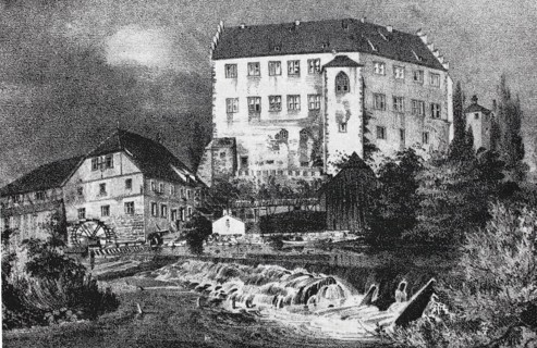 Aschach Castle in Mittelater, district of Bad Bocklet, district of Bad Kissingen, Bavaria, Germany,