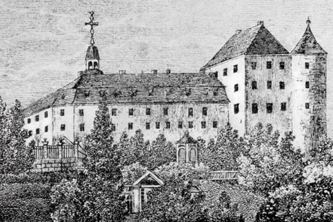 Neuguttenberg Castle and its predecessor buildings Alt- and Neuguttenberg Castle in the Middle